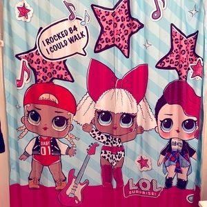 LOL Shower curtain and mat
